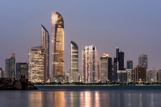 abu dhabi seascape with skyscrapers_181624 11582