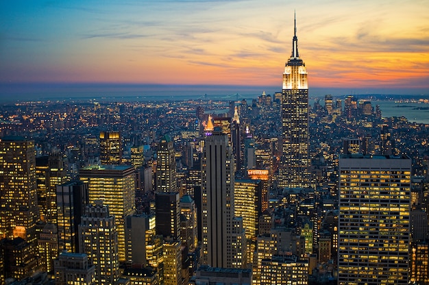 high angle shot city buildings new york manhattan_181624 24684